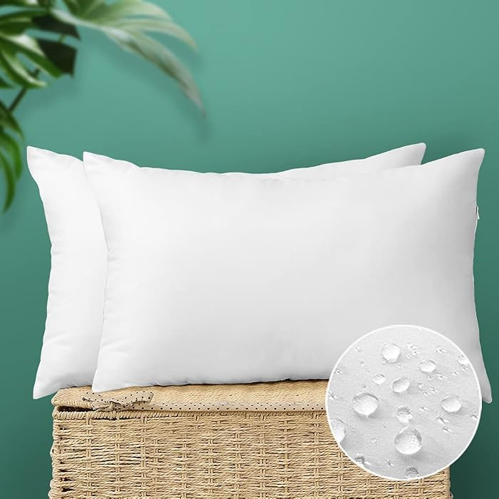 OTOSTAR Outdoor Throw Pillow Inserts - Pack of 2 Water Resistant Cushion Inner Pads for Patio Gar... | Amazon (US)