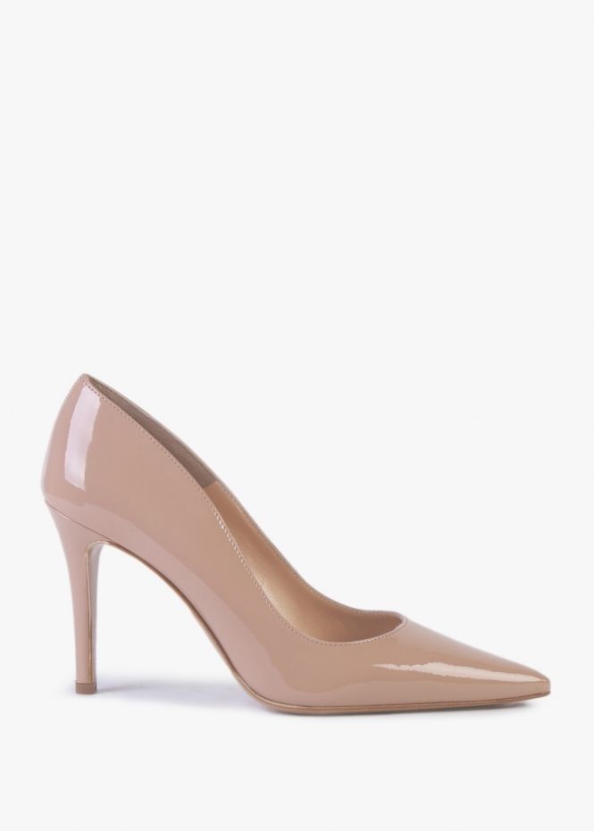 Acourt Beige Suede High Heel Court Shoes | Daniel Footwear (UK)