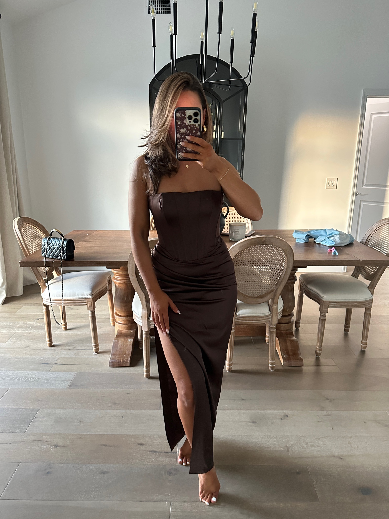 crepe wrap midi dress Lorette Wrap Midi Dress – VICI