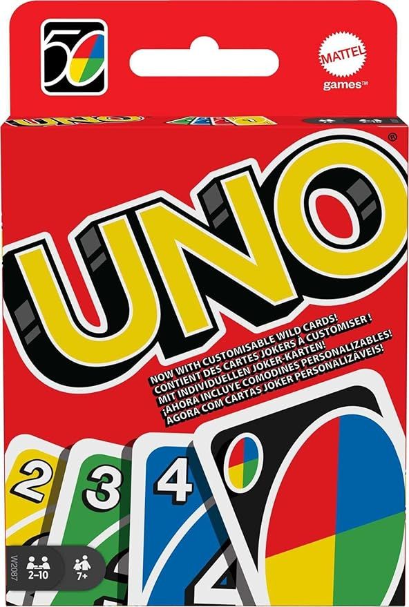 UNO - Classic Colour & Number Matching Card Game - 112 Cards - Customizable & Erasable Wild - Spe... | Amazon (US)
