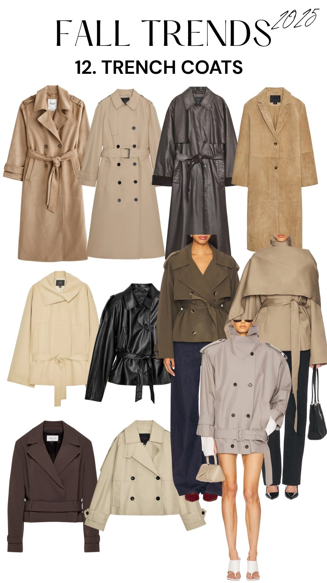 Fall Trends 2025: trench coats 
#trenchcoat #suede #leather #satin #shorttrench #croppedtrench 


#LTKSeasonal #LTKFindsUnder100 #LTKFallSale