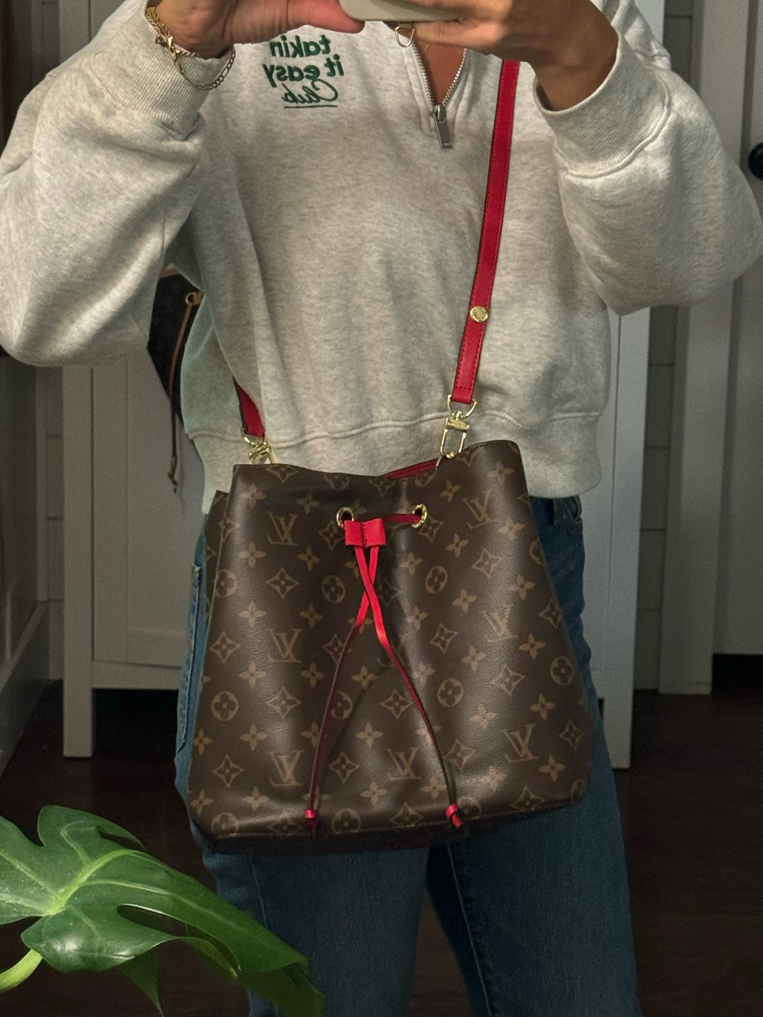 New bag for the fall! Perfect neutral with red accents, shipped really fast and very budget friendly 😉 this is the larger size 

#LTKSeasonal #LTKGiftGuide #LTKOver40