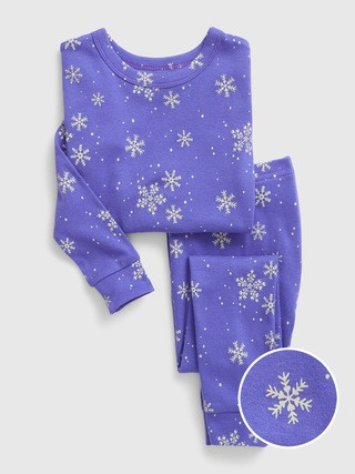 babyGap 100% Organic Cotton Snowflake PJ Set | Gap (US)