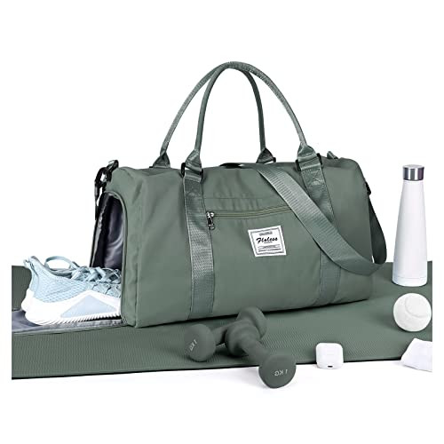 Amazon.com | Gym Bag Womens Mens with Shoes Compartment and Wet Pocket Travel Duffel Bag for Wome... | Amazon (US)
