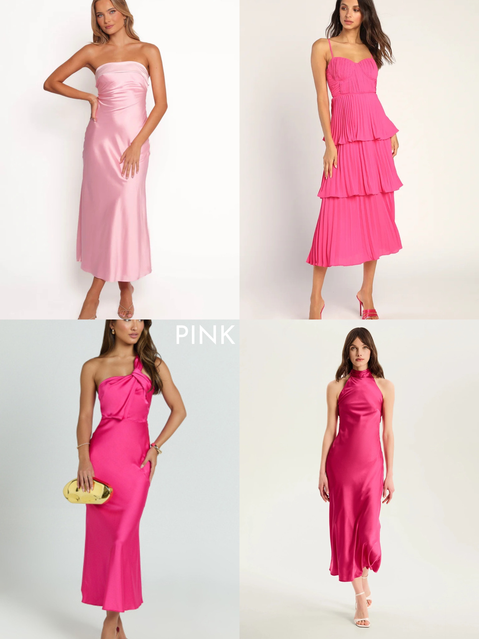 Pink wedding guest dresses #weddingguest 