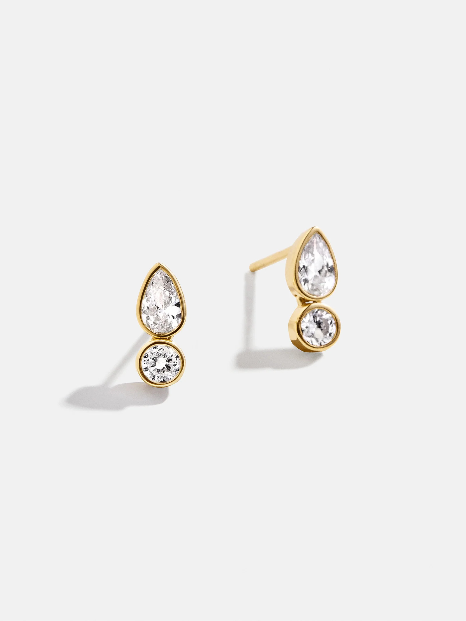 Livia 18K Gold Earrings - Gold/Pavé | BaubleBar (US)