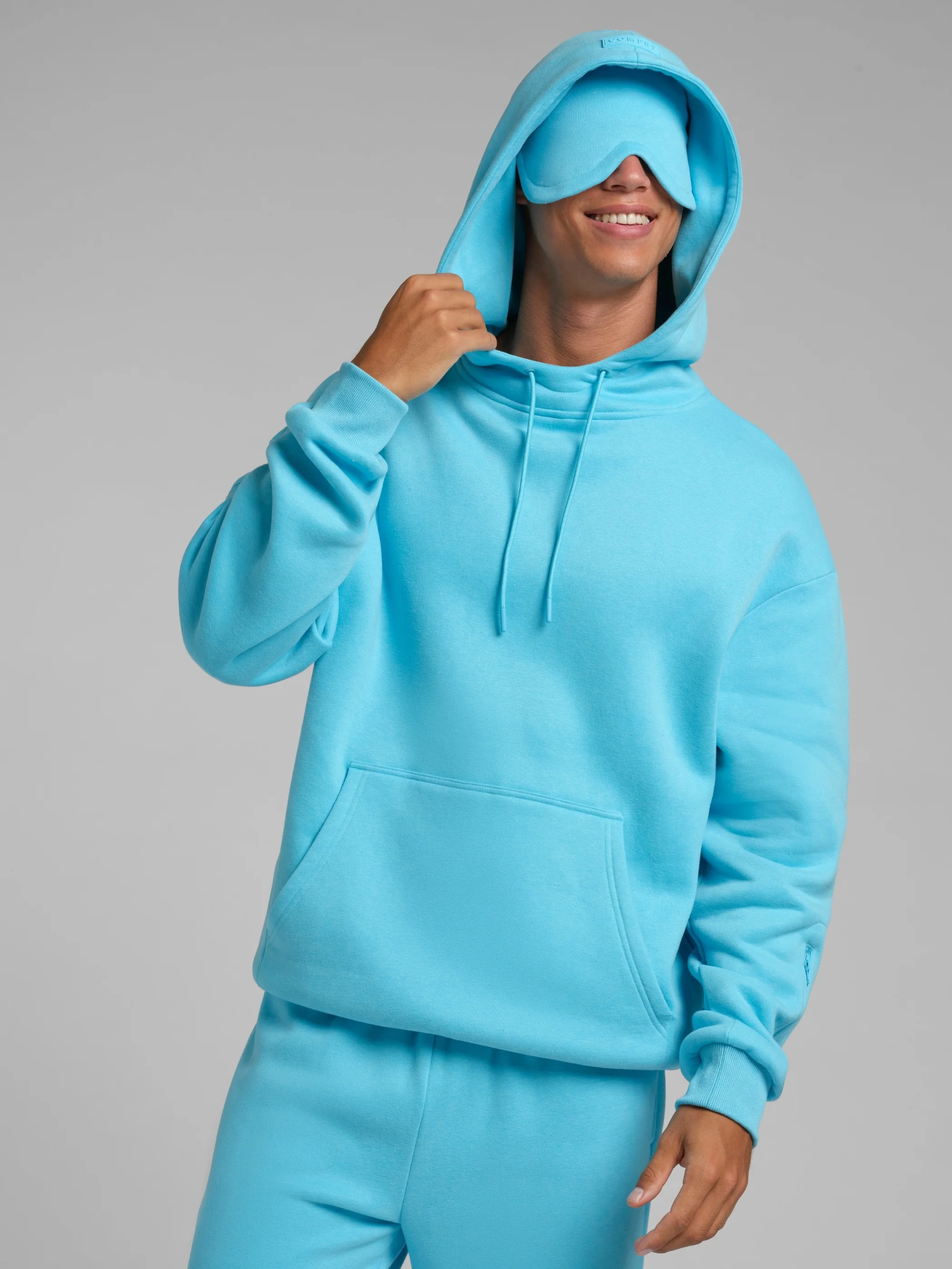 Comfrt Neon Airplane Mode Hoodie – Mega | Pop Blue | XS | Comfrt