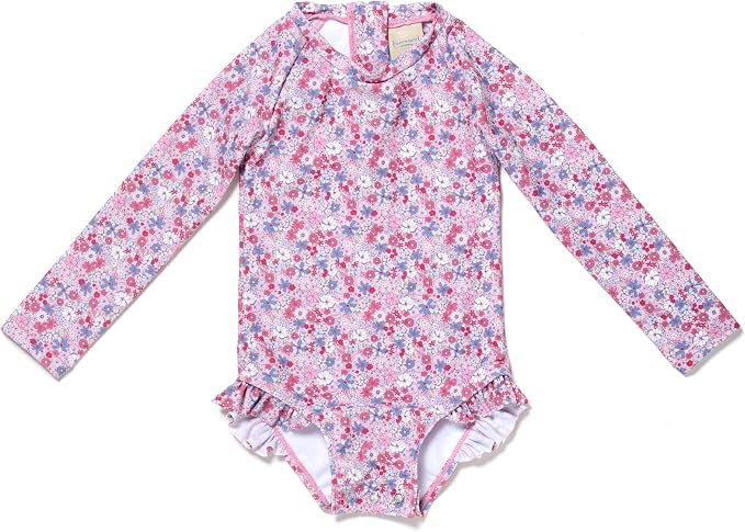 Coast & Crest Baby and Toddler Girl Long Sleeve Rash Guard One Piece Swimsuit       Send to Logie... | Amazon (US)