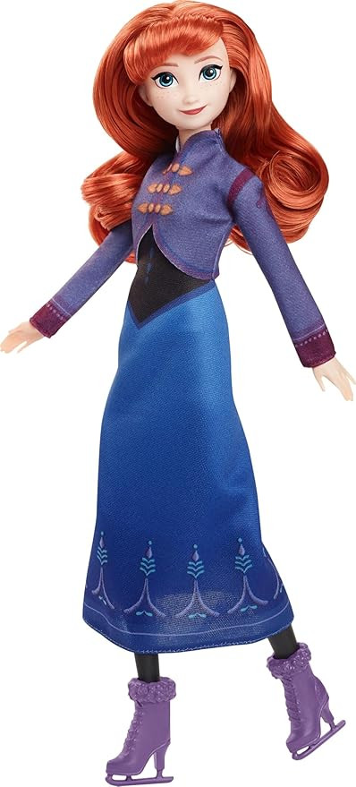 Mattel Disney Frozen Anna Fashion Doll & Accessories, Ice-Skating Look with Removable Dress & Ska... | Amazon (US)