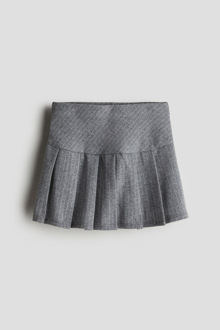 H & M - Pleated skirt - Grey | H&M (UK, MY, IN, SG, PH, TW, HK)