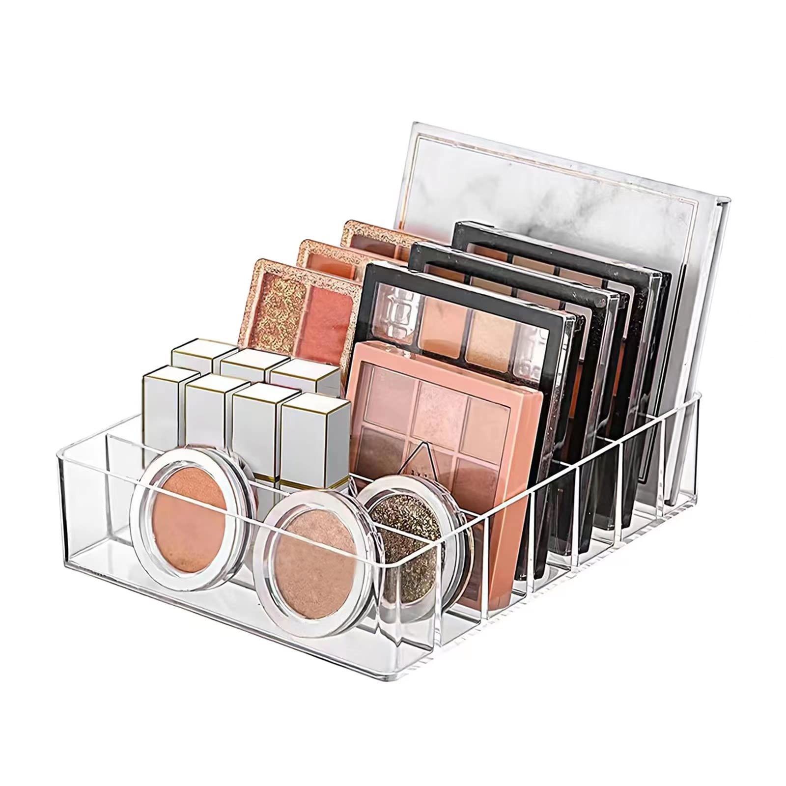 Makeup Organizer for Eyeshadow Palette and Lipstick Organizer, 7 Section Divided Makeup Palette O... | Amazon (US)