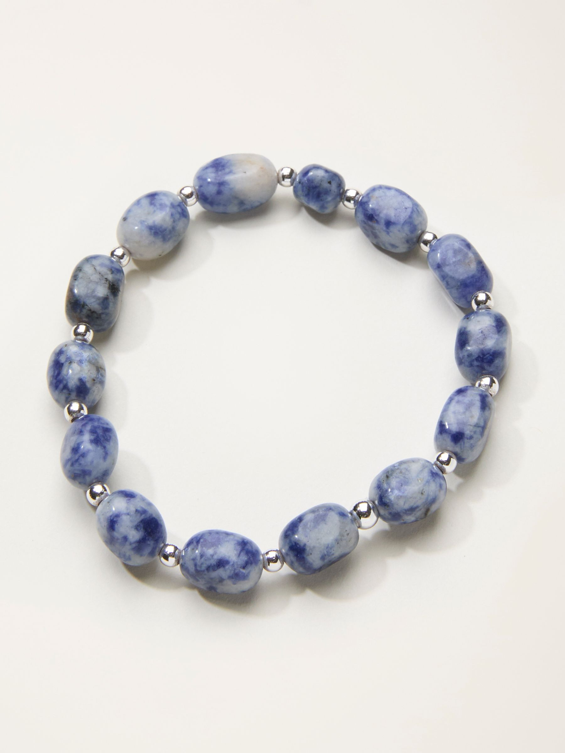 Blue Stone Stretch Bracelet | Fat Face