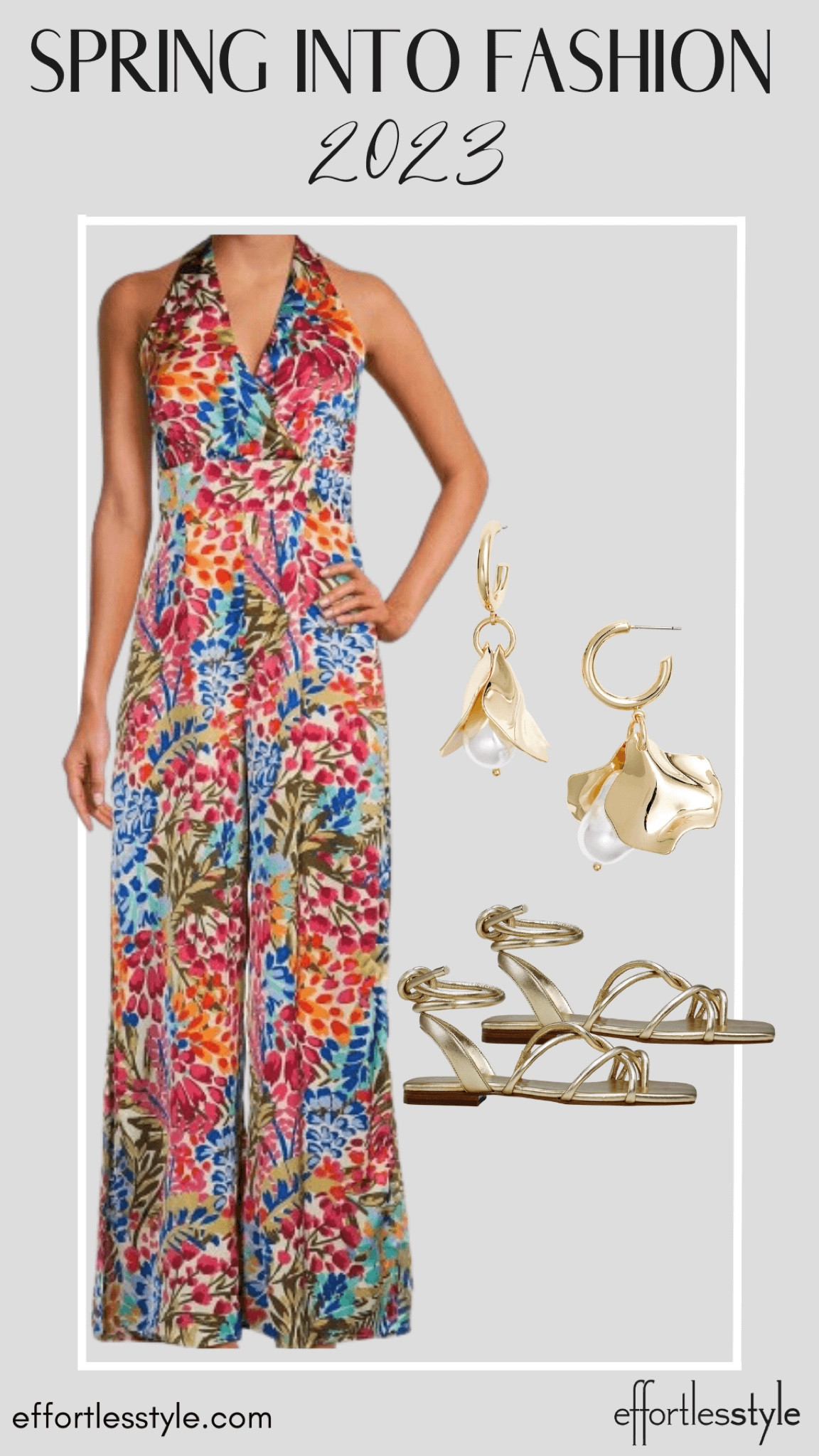 This floral halter jumpsuit is 🔥 

#LTKtravel #LTKSeasonal #LTKFind