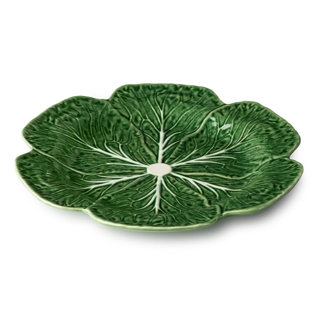Le Jardin Cabbage 3-D Round Platter 13" – Sculpted Green Stoneware Leaf Platter – Heirloom-In... | Wayfair North America
