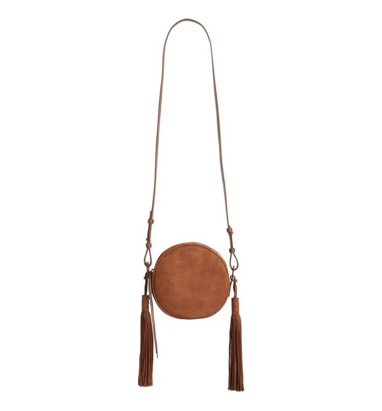 ALLSAINTS Kepi Lea Round Crossbody Bag | Nordstrom