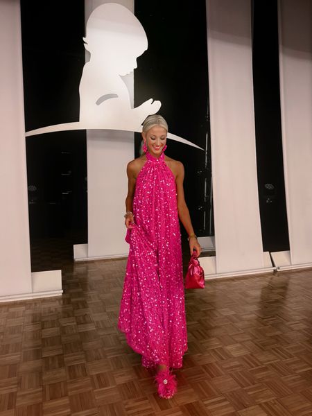Pink sequins cocktail look - it’s a jumpsuit! 

#LTKwedding #LTKtravel #LTKshoecrush