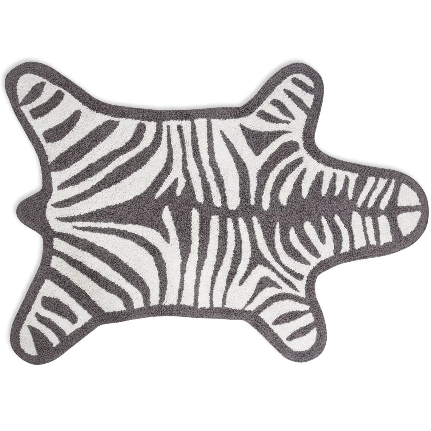 Zebra 100% Cotton Reversible Animal Print Bath Rug | Wayfair North America