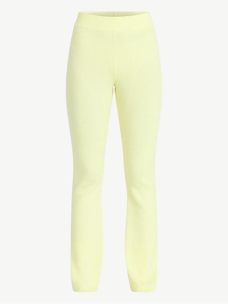 No Boundaries Ribbed Flare Pants, 30.5'' Inseam, Women's XXS-XXL | Walmart (US)