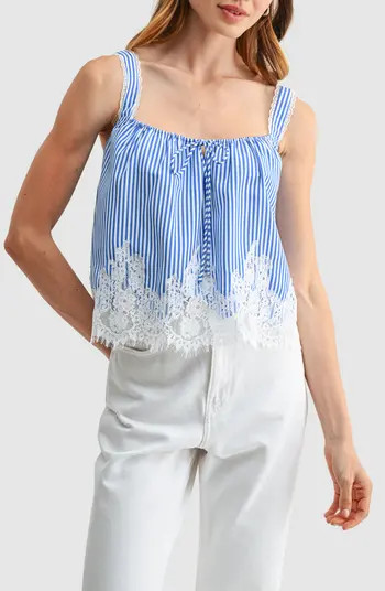 All in Favor Lace Hem Babydoll Tank | Nordstrom | Nordstrom