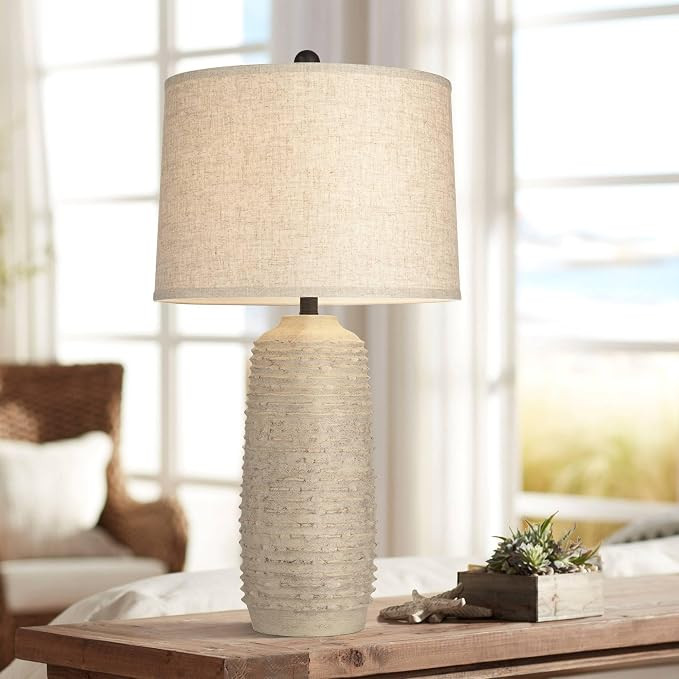 360 Lighting Mora 31" Tall Jar Large Farmhouse Rustic Coastal Western End Table Lamp Tan Finish S... | Amazon (US)