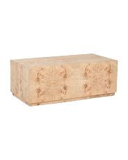 47x19x24 Rectangular Burl Wood Coffee Table | TJ Maxx