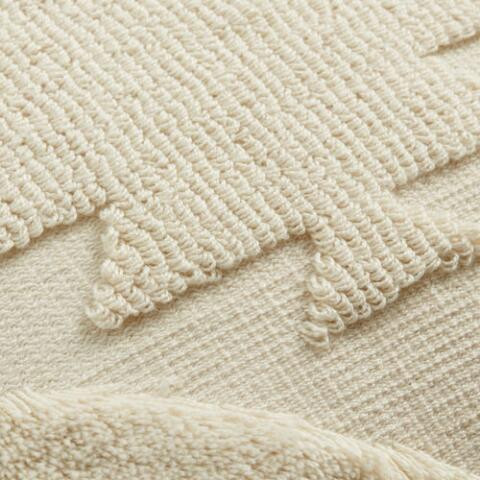 Ivory Geometric Medallion Indoor Outdoor Throw Pillow | World Market