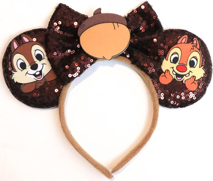CLGIFT Minnie Ears Collection: Brown, Silver Gold Blue, Rainbow Sparkle, and Classic Red Sequin D... | Amazon (US)