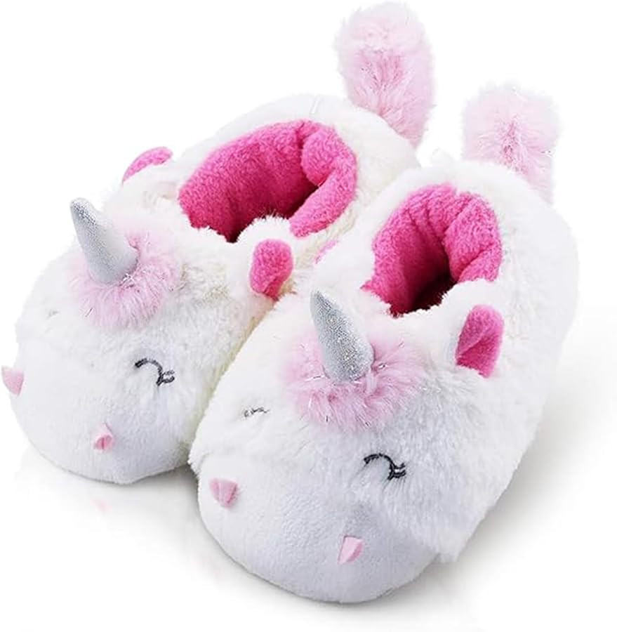 LA PLAGE Girls Unicorn Slippers for Toddler Kid Comfortable Wave-like Cozy Soft House Slippers fo... | Amazon (US)