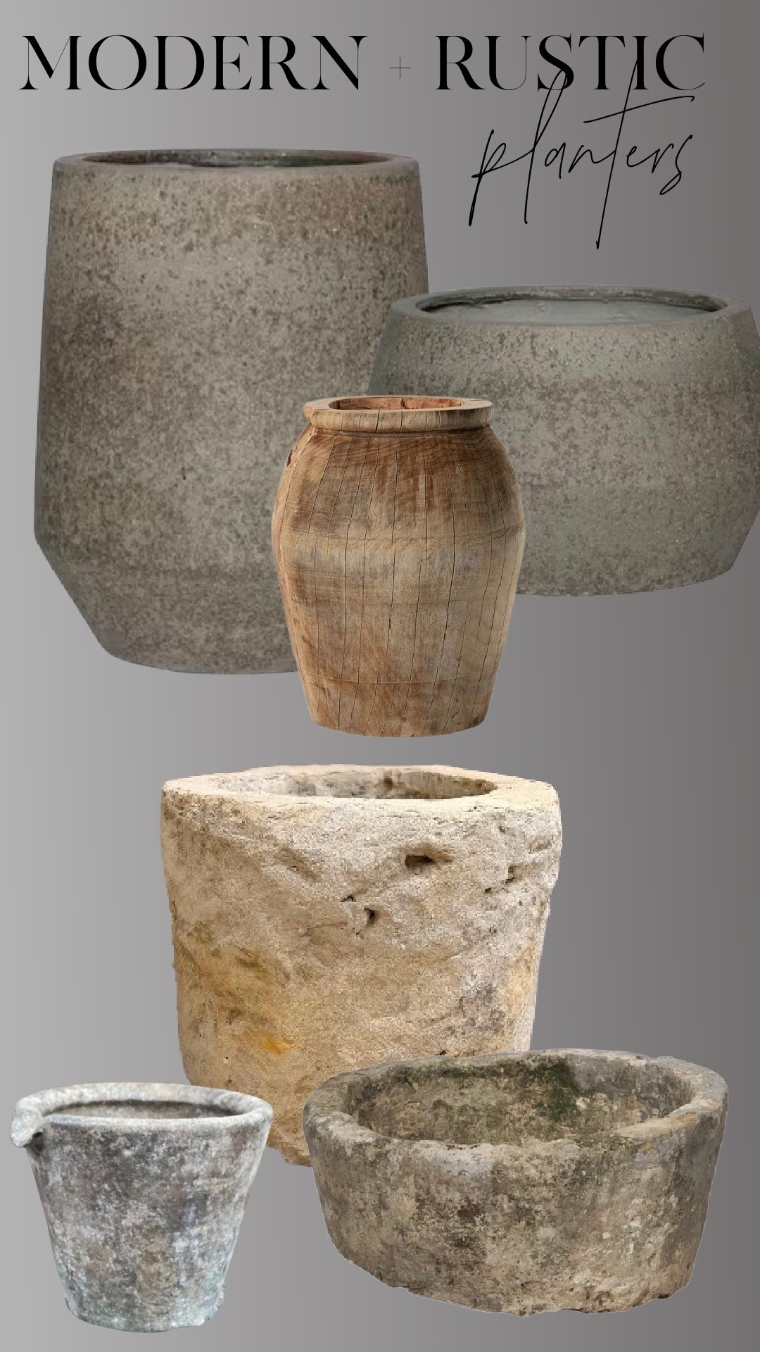 Modern + rustic planters that add instant character. I love mixing stone, concrete, and wood tones to create a layered, collected look that feels timeless — these work beautifully indoors or out.


#LTKHome