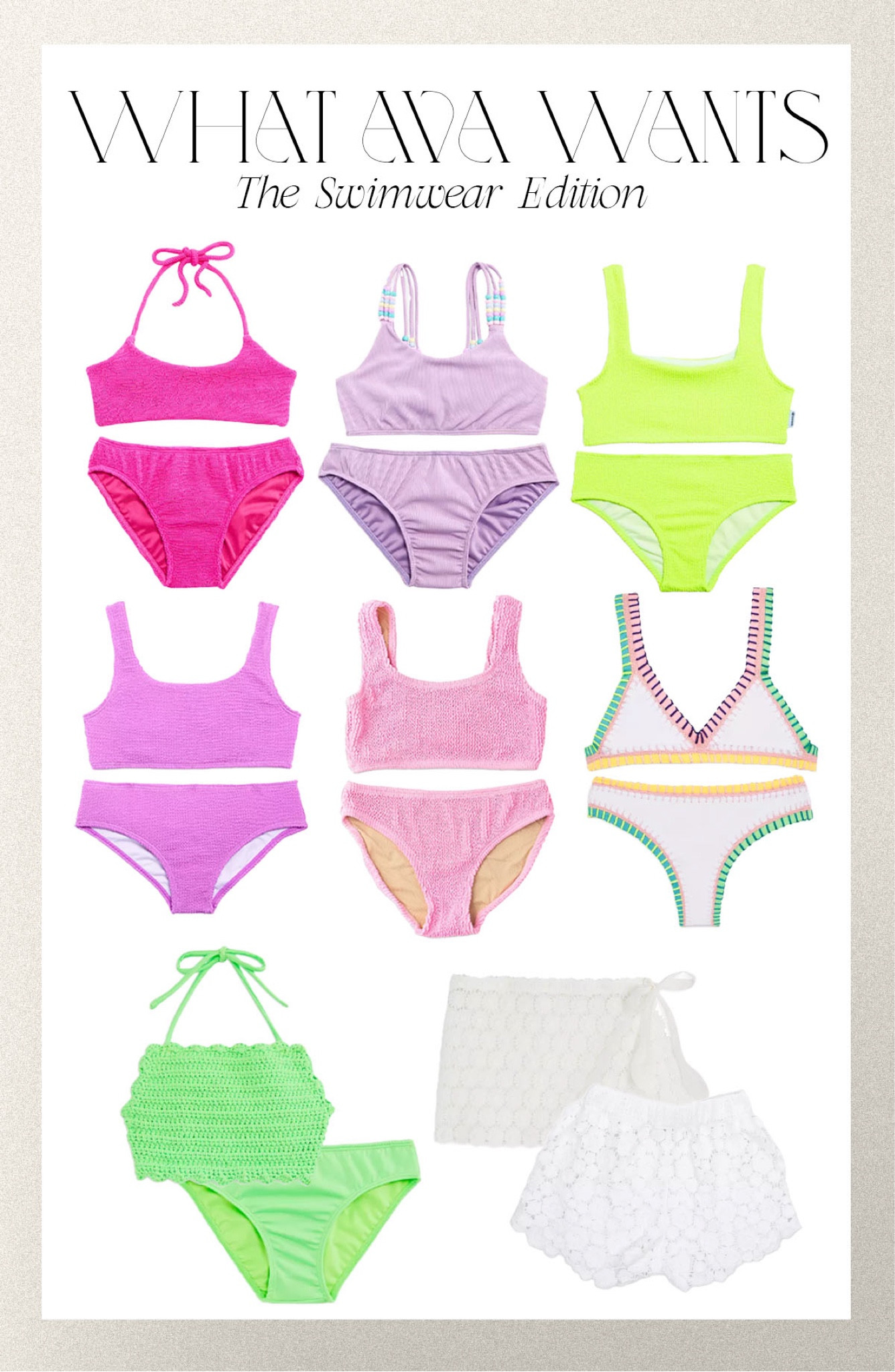 Girls swimwear Ava’s eyeing for summer 

#LTKfindsunder100 #LTKkids #LTKswim