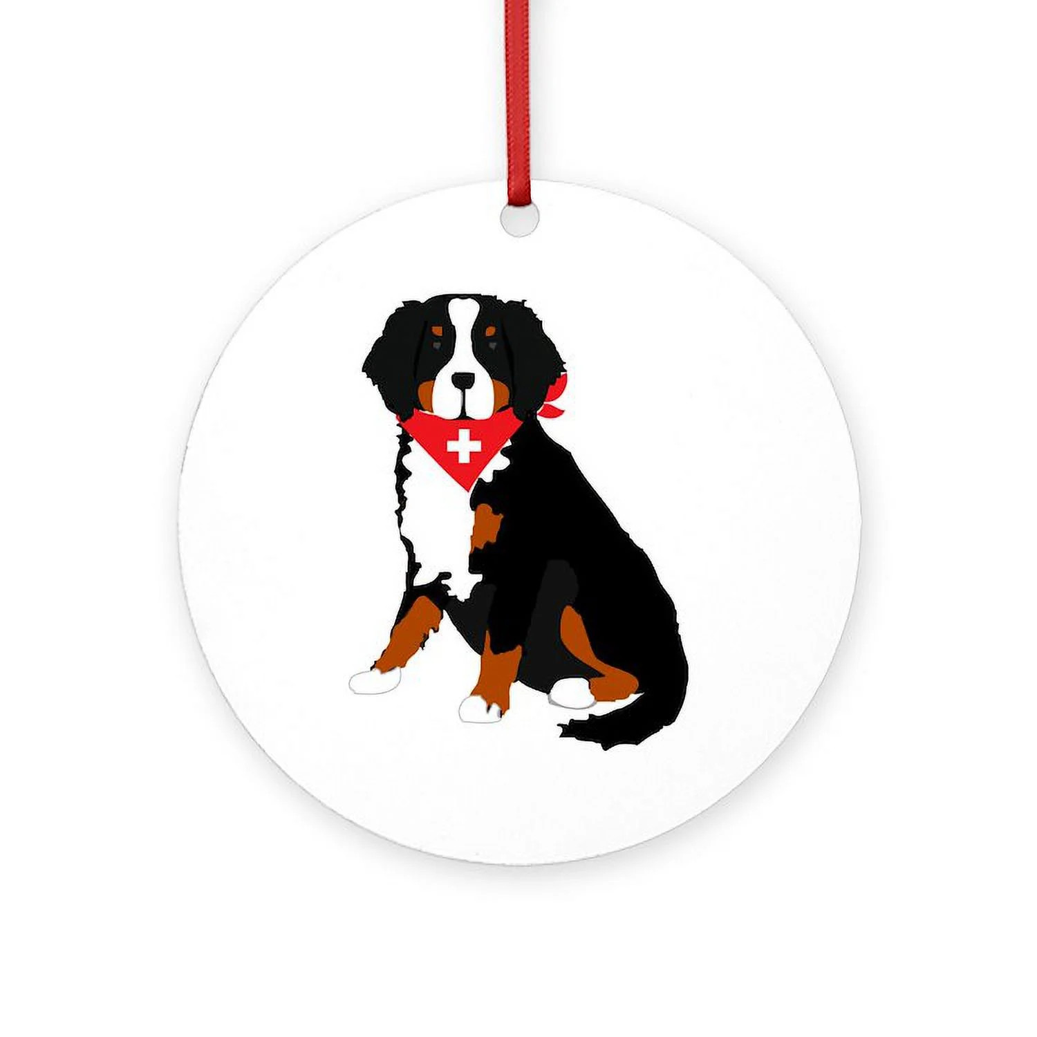 CafePress - Bernese Mt Dog Swiss Cross -  Round Wood Ornament 4" | Walmart (US)