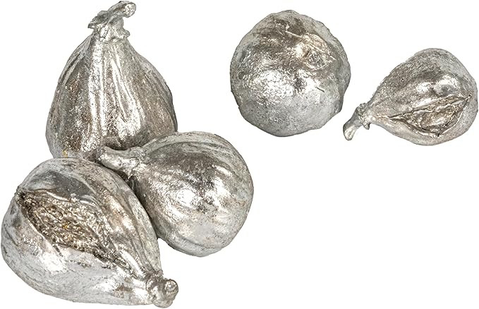 Creative Co-Op Decorative Resin Figs, Silver Finish, Set of 5 | Amazon (US)