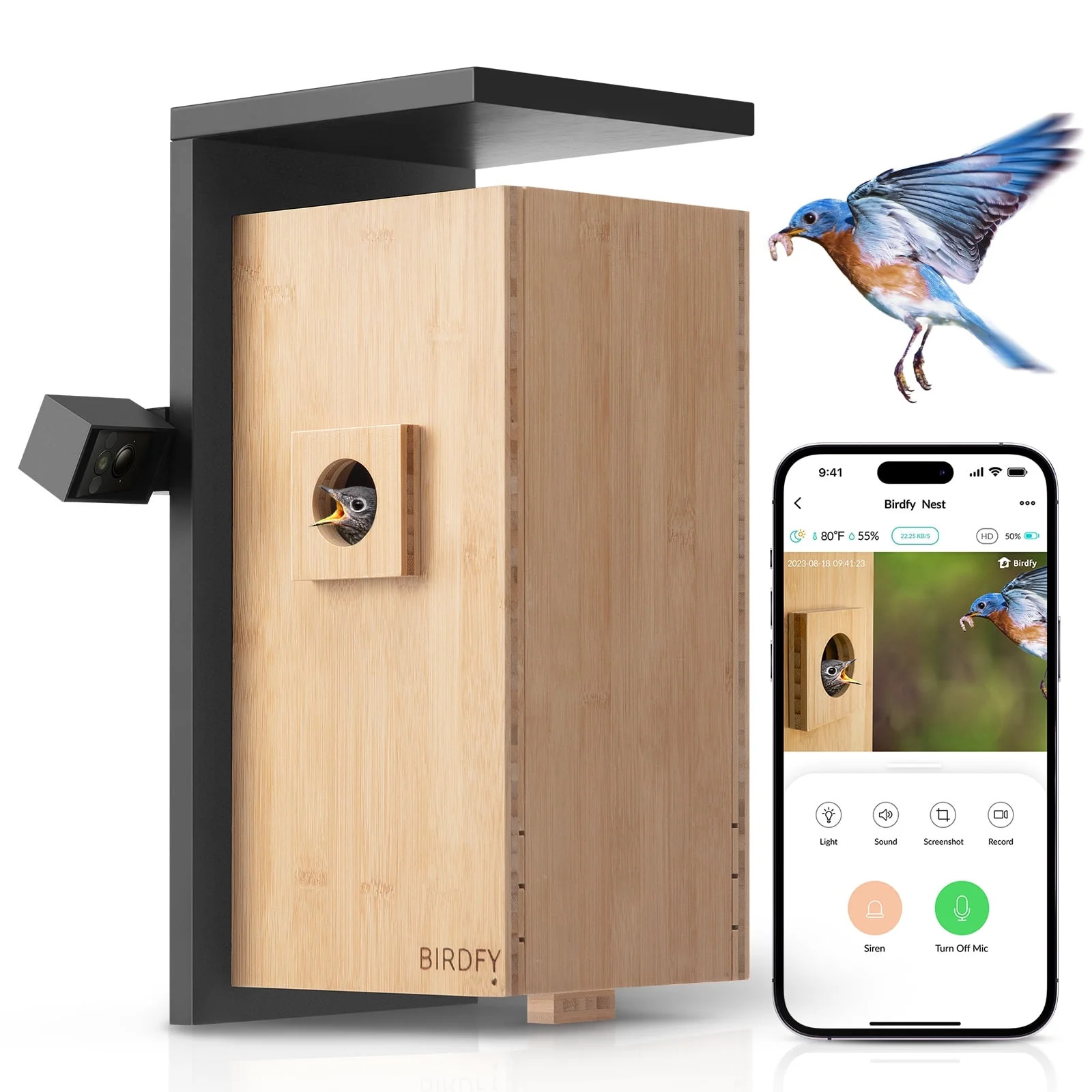 Netvue Birdfy® Bird House with Camera, 1080P Dual-Camera Lifetime AI Identify Bird Nesting and H... | Walmart (US)