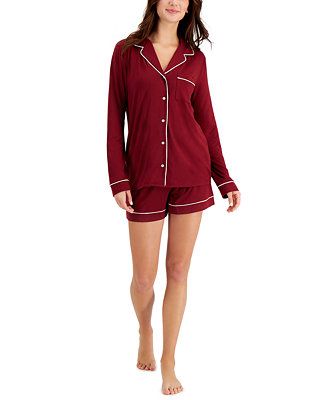 Alfani Button Top & Shorts Pajamas Set, Created for Macy's & Reviews - All Pajamas, Robes & Loung... | Macys (US)