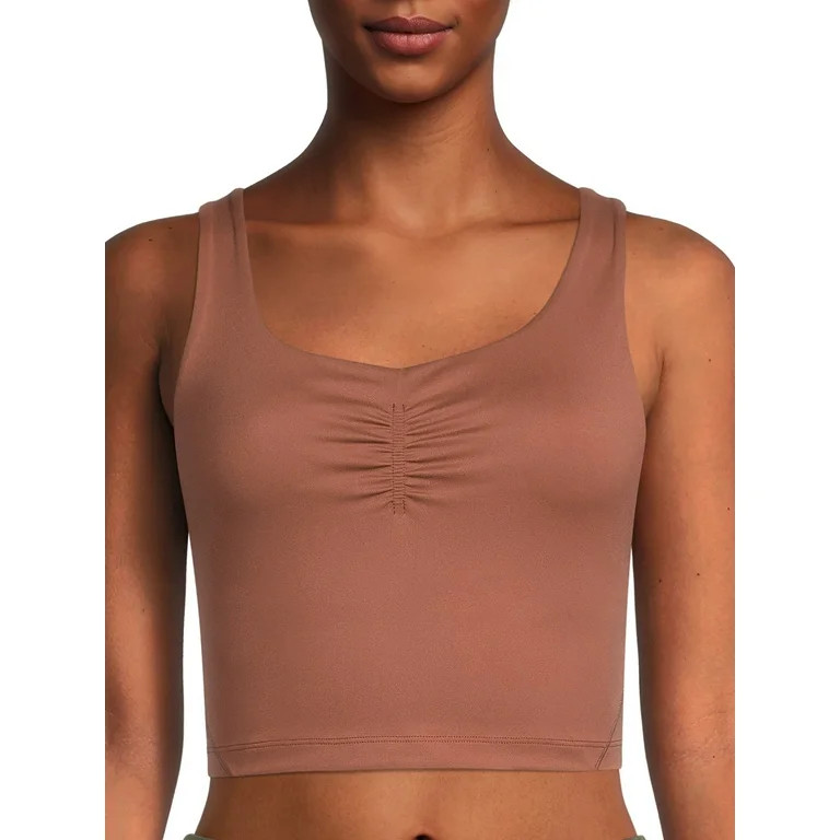 Avia Women's Ruched Front Sport Crop Top - Walmart.com | Walmart (US)