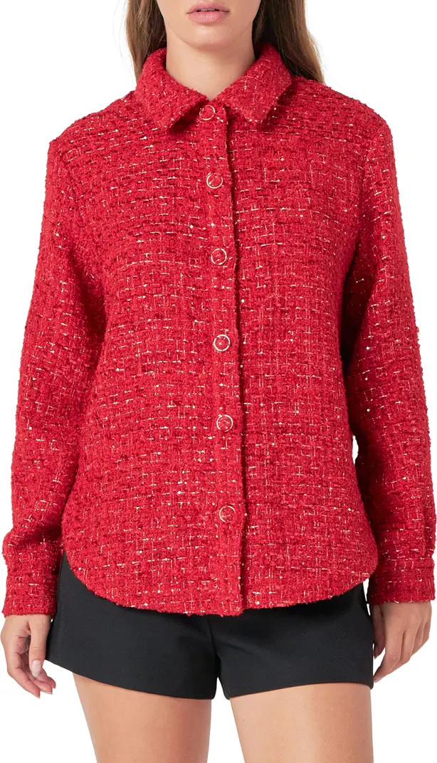 Endless Rose Tweed Shacket | Nordstrom | Nordstrom