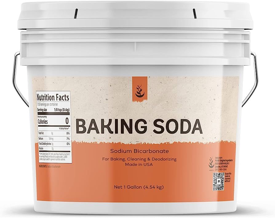 Pure Original Ingredients Baking Soda (1 Gallon) Aluminum Free, Cooking, Baking, Cleaning & More | Amazon (US)
