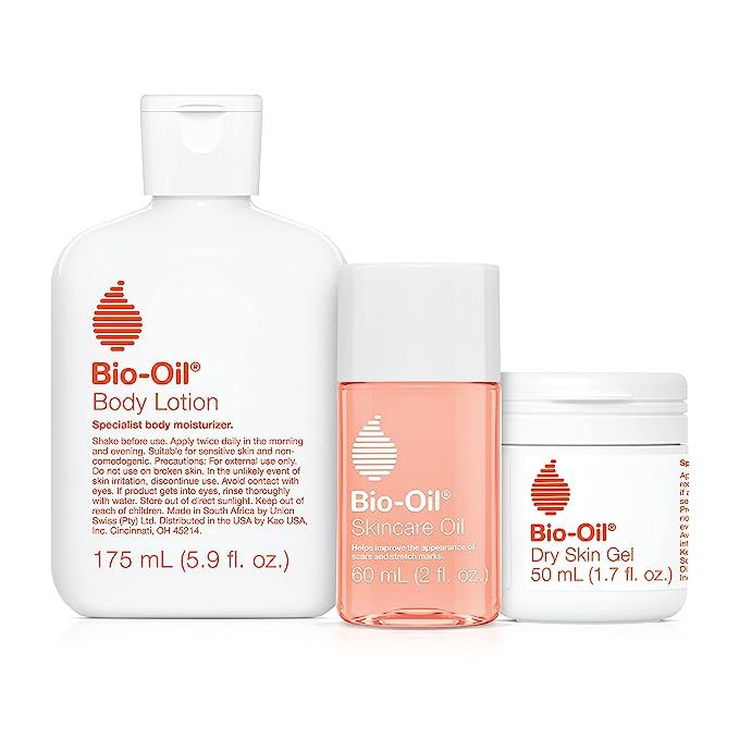 Bio-Oil Skincare Set, Trial Kit for Scars, Stretchmarks, and Dry Skin, 3 Pc Travel Size Kit Inclu... | Amazon (US)