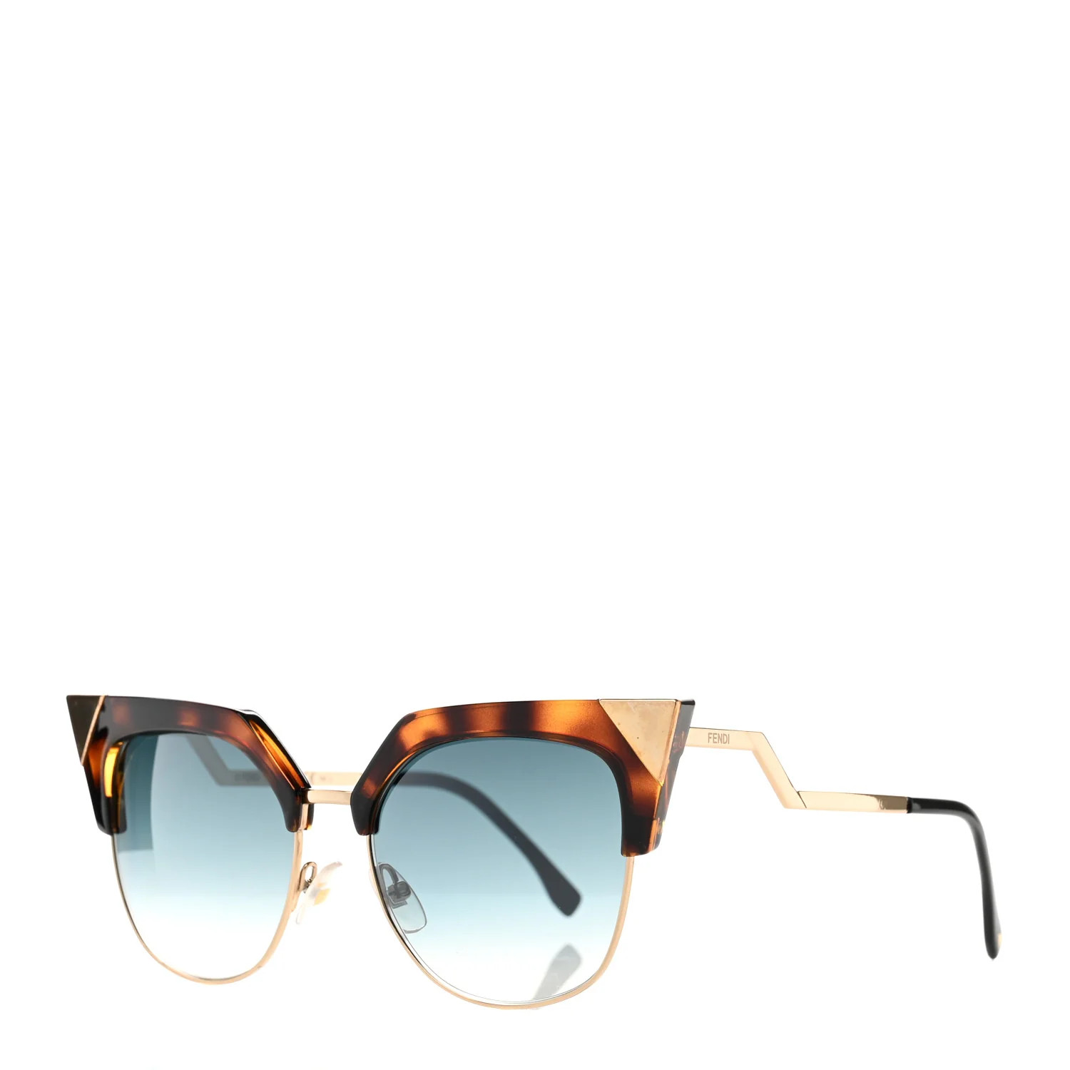 FENDI Cat Eye Iridia Sunglasses FF 0149/S Havana Gold | FASHIONPHILE (US)