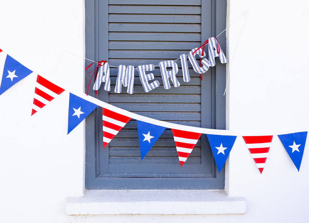 Stars and Stripes Paper Pennant Banner | My Mind's Eye