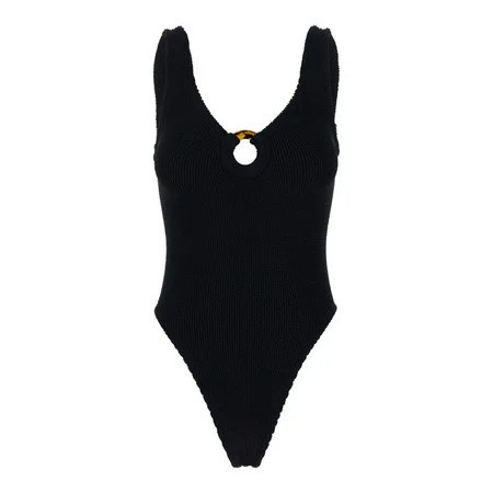 Hunza G Women s Celine Black One-Piece Swimsuit Black One Size | Walmart (US)