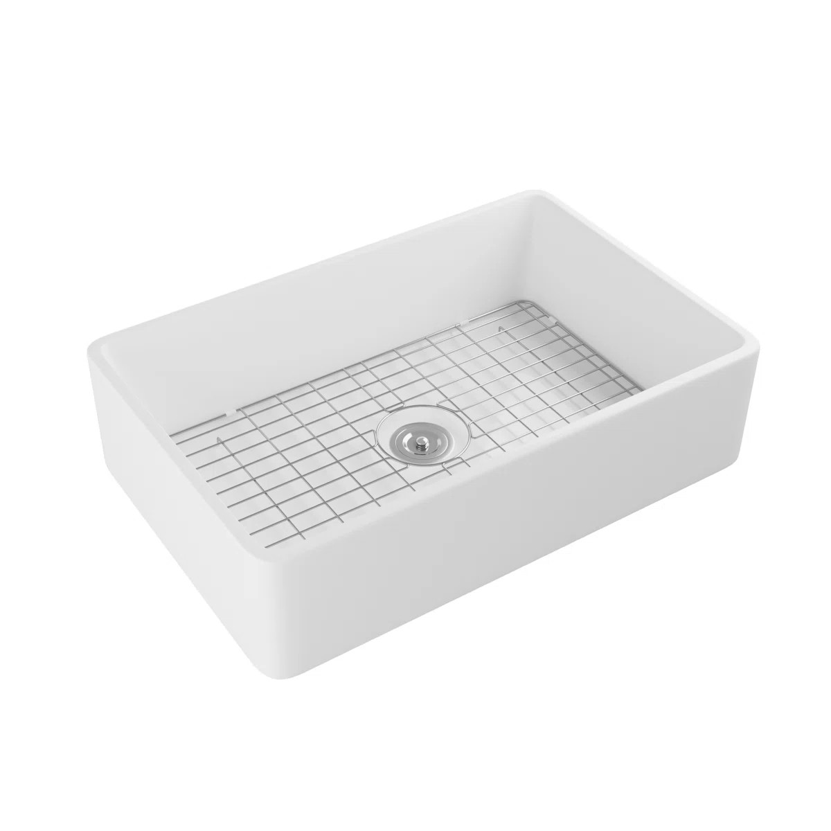 Feast 33" L x 20" W Single Bowl Farmhouse Kitchen Sink with Sink Grid and Basket Strainer DV-1K11... | Wayfair North America