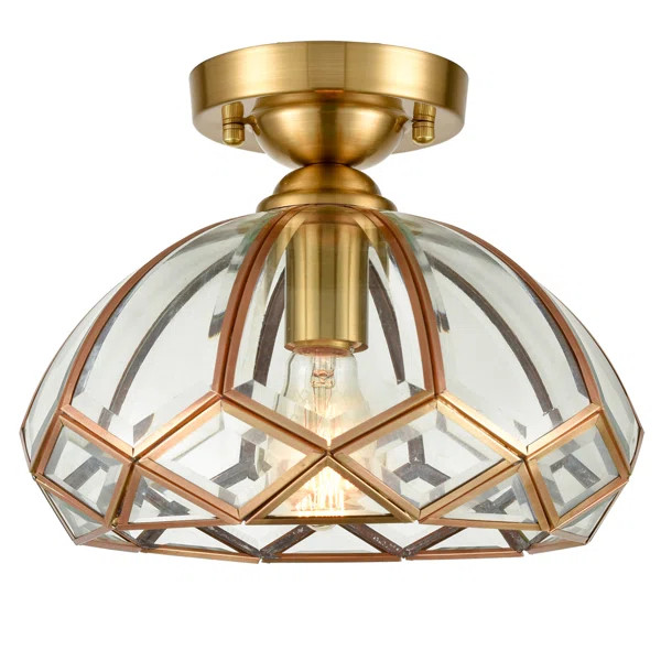 Jamieka Glass Semi Flush Mount | Wayfair North America