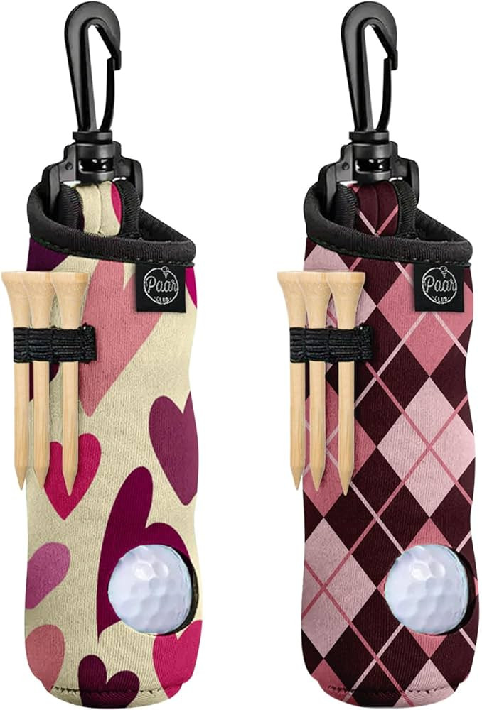 Golf Gifts for Women, 2 Set Golf Ball & Golf Tee Holder, Golf Ball Pouch + Keychain Clip-On Bag A... | Amazon (US)