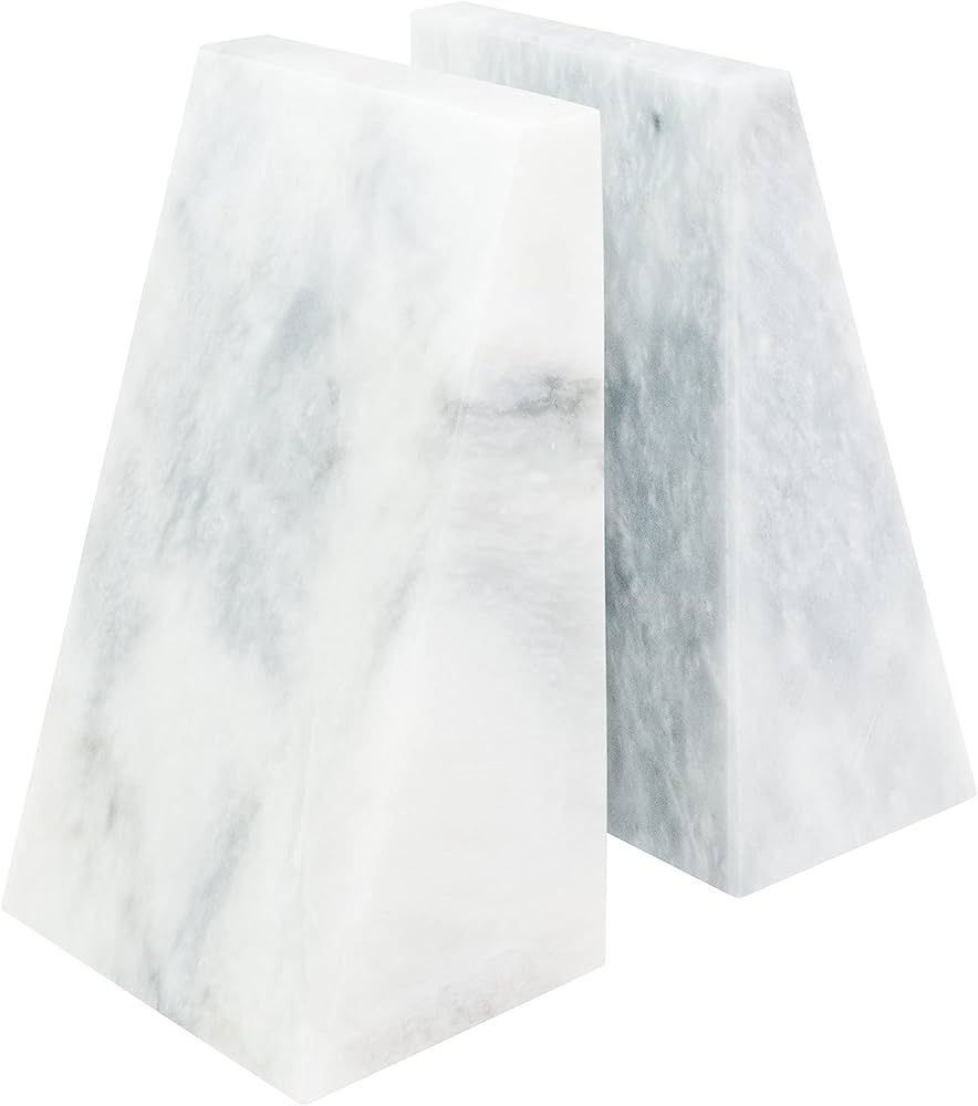 Ottimo Premium Polished Stone Marble 6" bookends for Bookshelf Decor, Home, Office or Kitchen She... | Amazon (US)