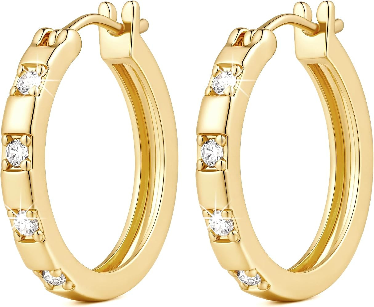 14K Gold Earrings for Women 14K Gold Hoop Earrings for Women | Amazon (US)