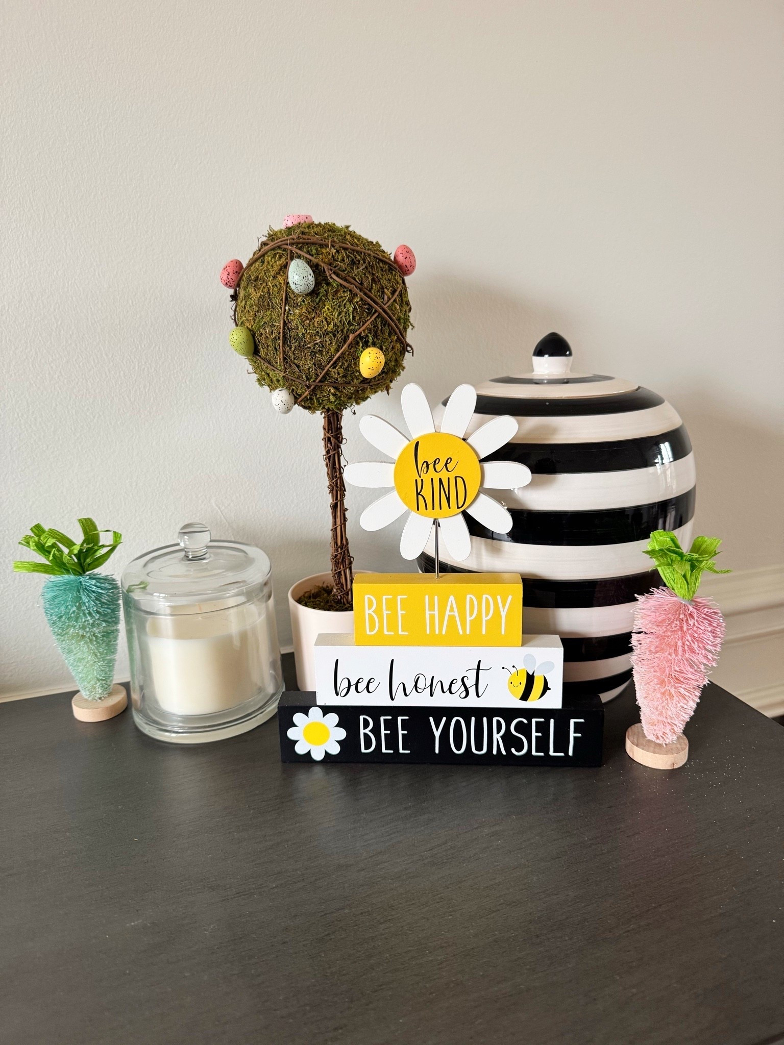 Easy way to decorate for Easter without overdoing it 🐝🌸

A few small pieces + a styled corner = done.

These are all affordable finds that instantly make your space feel like spring!

#LTKSeasonal #LTKdayinmylife #LTKHome