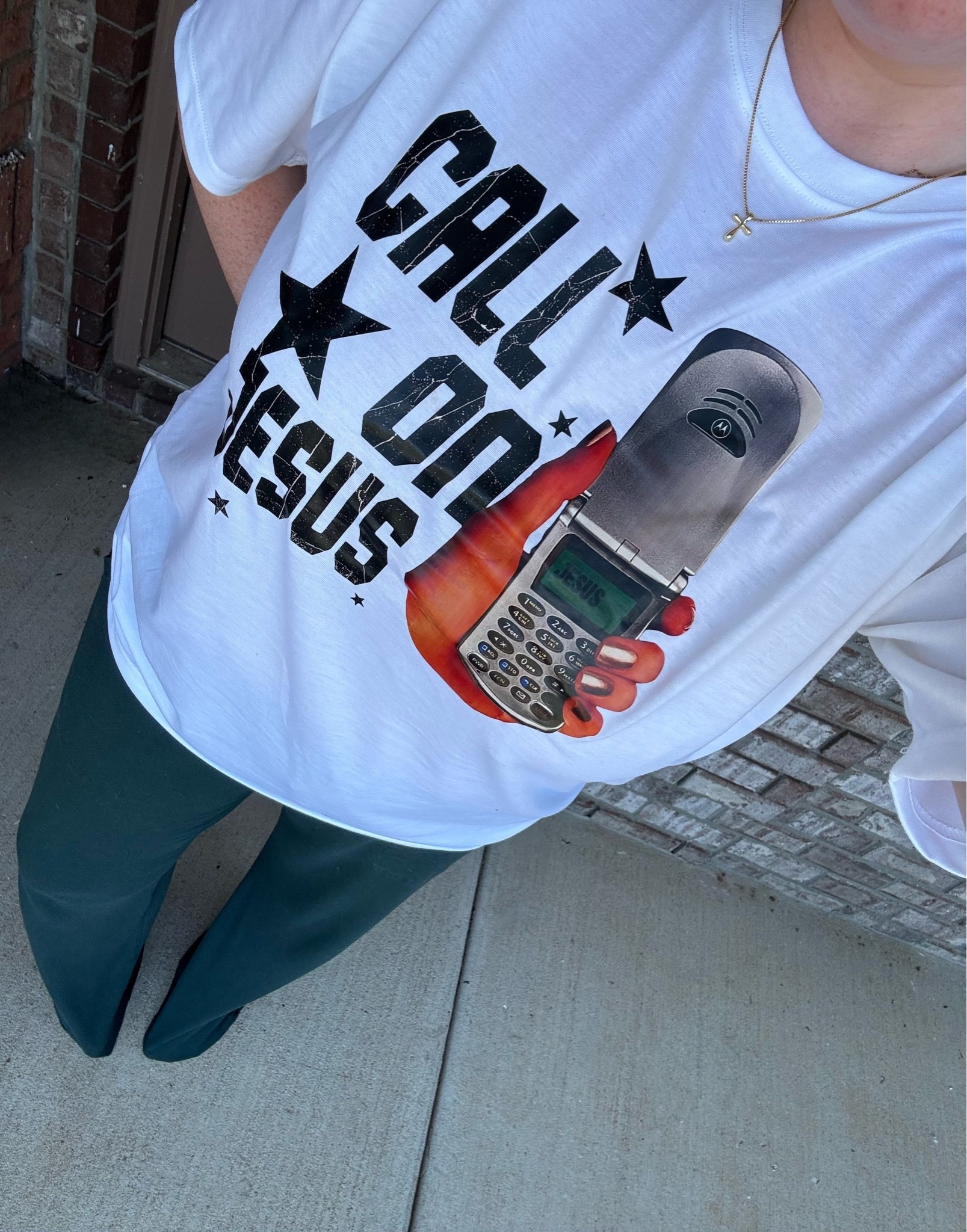 This tee says it all. 🤍✝️ my girl Jenn is wearing one of my favorite graphic tees! It’s comfy, meaningful, and easy to throw on with leggings, jeans, or biker shorts. I love pieces that make a statement without saying a word. 🙌

For reference she’s 5’6”, 170 lbs, and wearing a size Large!

#LTKStyle #GraphicTee #FaithBasedFashion #ChristianStyle #AmazonFashiony

#LTKdayinmylife #LTKmomlife #LTKootd