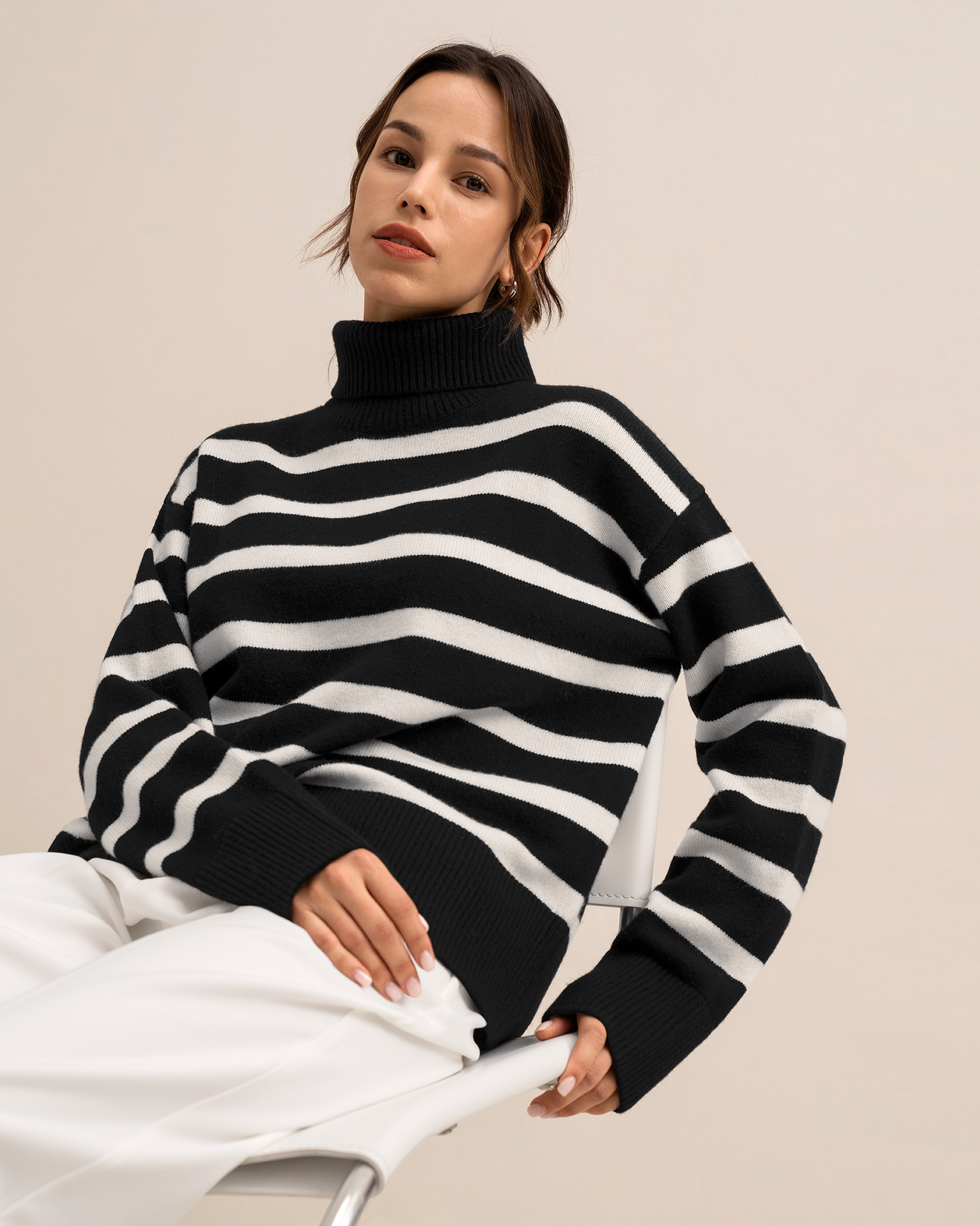 The Tarra Stripe Sweater | LilySilk