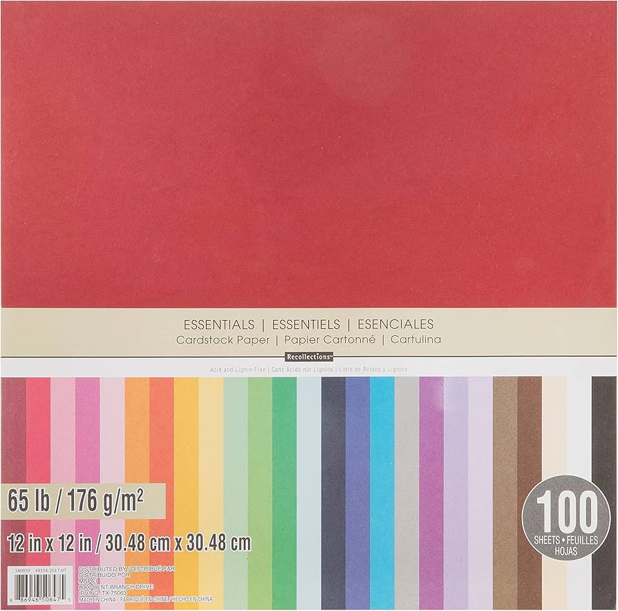 MICHAELS Essentials 12”; x 12”; Cardstock Paper by Recollections™, 100 Sheets | Amazon (US)